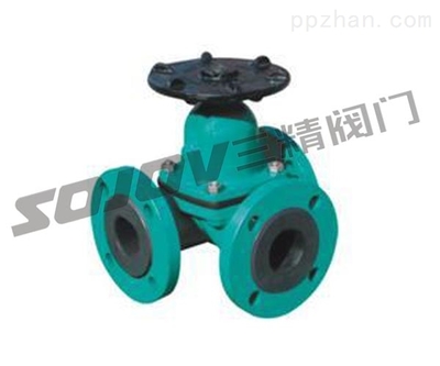 G49J-10,16C,16P-鑄鐵三通襯膠隔膜閥,鑄鋼三通襯膠隔膜閥,不銹鋼三通襯膠隔膜閥-供求商機-永嘉縣三精閥門